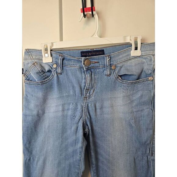 Rock & Republic Cropped Jeans Sz 8 - Picture 2 of 8